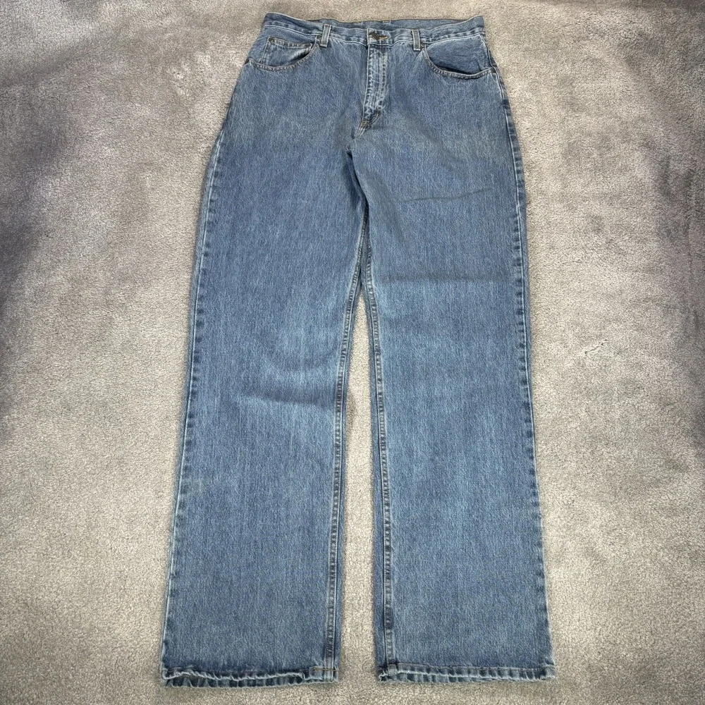 Vintage Arizona Jeans Mens 35x36 Loose Fit Straight Leg Light Blue Denim NWT